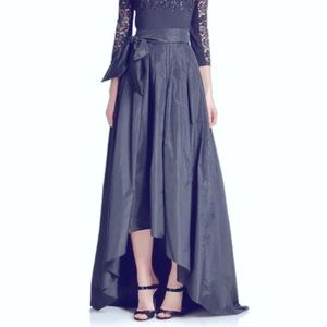 ESCADA Black Taffeta High-Low Full Ball Skirt  Size EU 40. Sold out in stores!